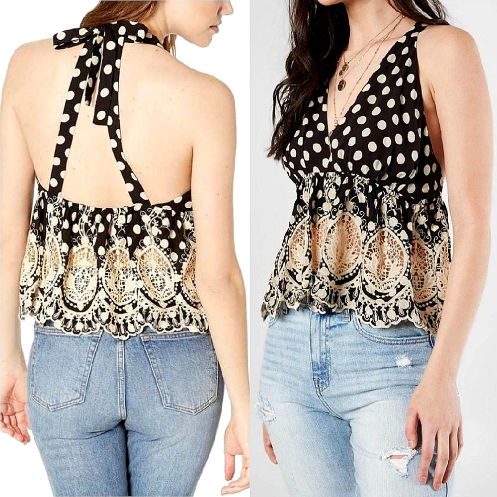 NWT🌼 Free People Boho Chic Halter Top, Large